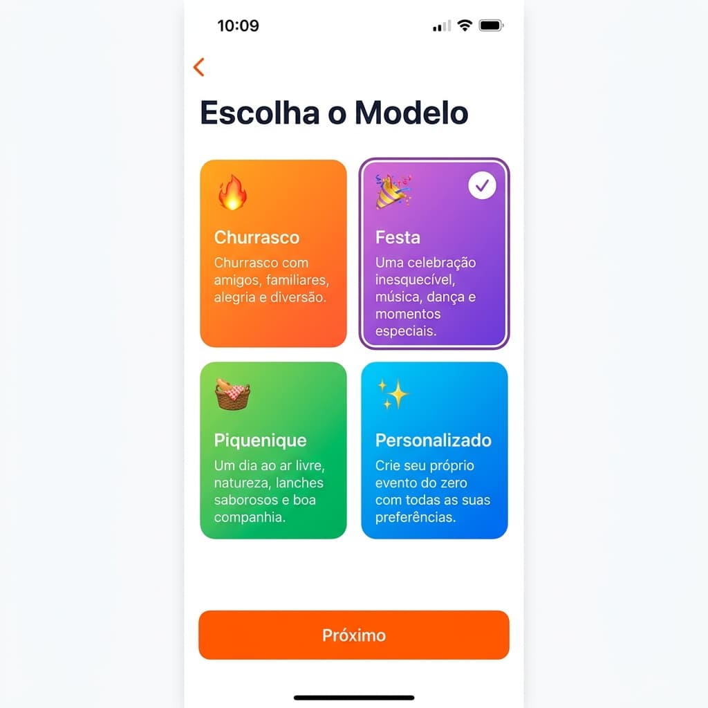 Seleção de templates prontos